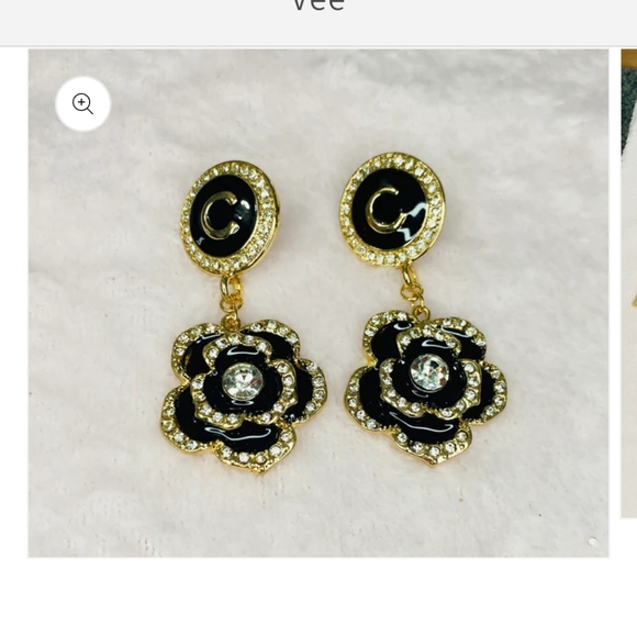 Luxury Camellia Flower Drop Earrings - Picture 3 of 8